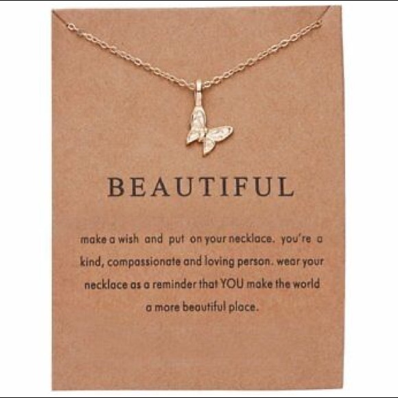sugarsaks Jewelry - Beautiful 🦋 Butterfly Necklace with Card
